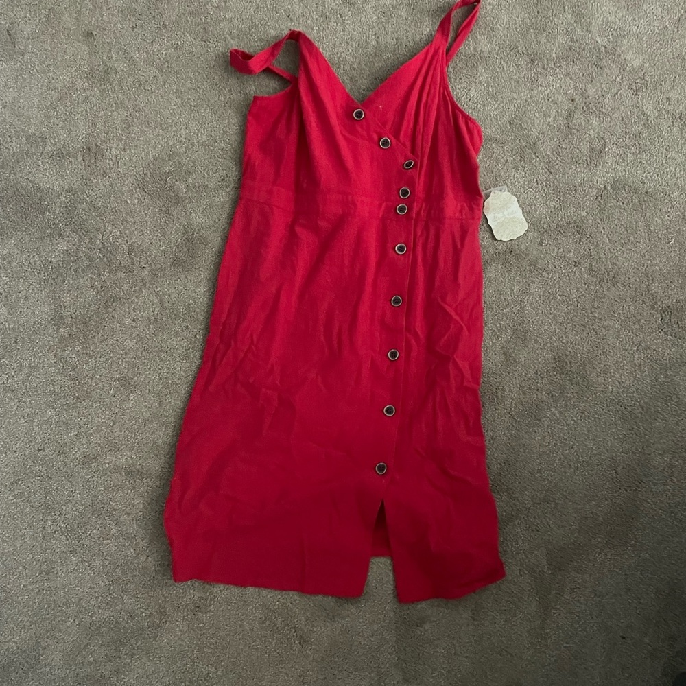 Altar’s State, red, button up dress